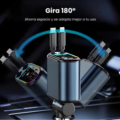 Cargador 4 en 1 para Coche con Proyector